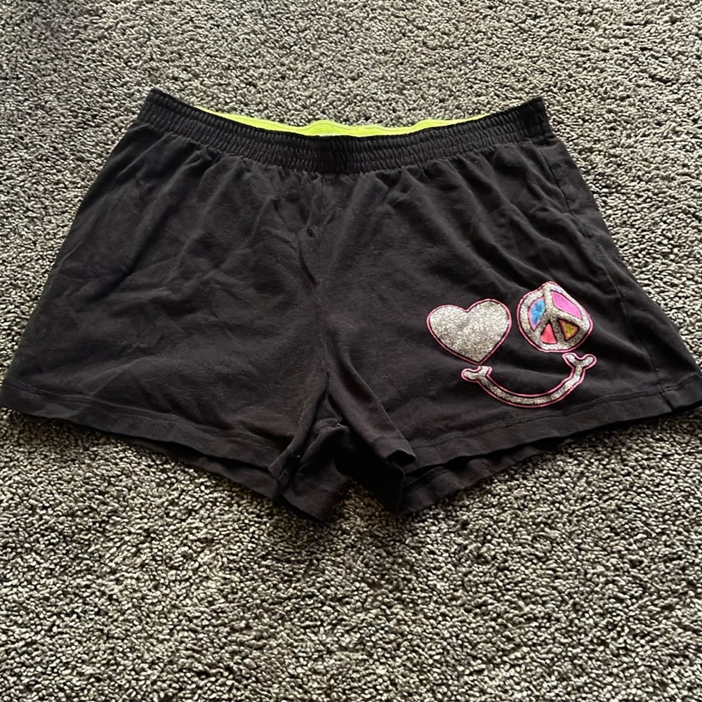 black shorts